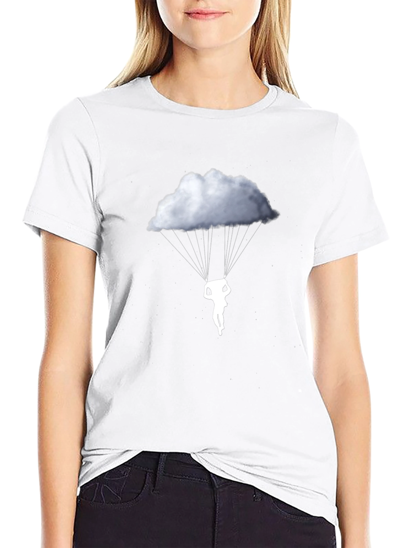 Cloud Parachute Graphic T-Shirt - Unique Design