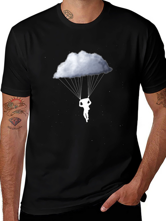 Cloud Parachute Graphic T-Shirt - Unique Design