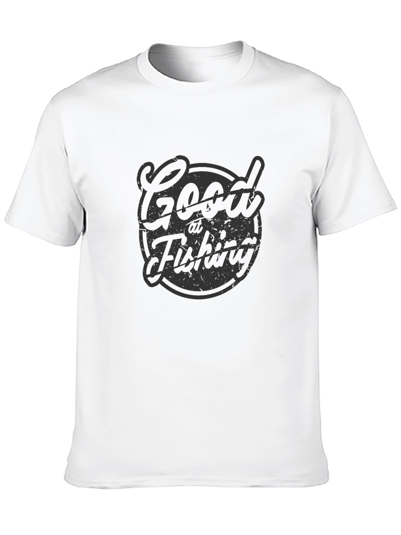 Good at Fishing Black T-Shirt