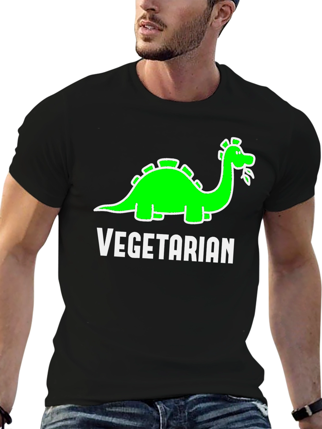 Vegetarian Dinosaur T-Shirt - Cute Vegan Tee