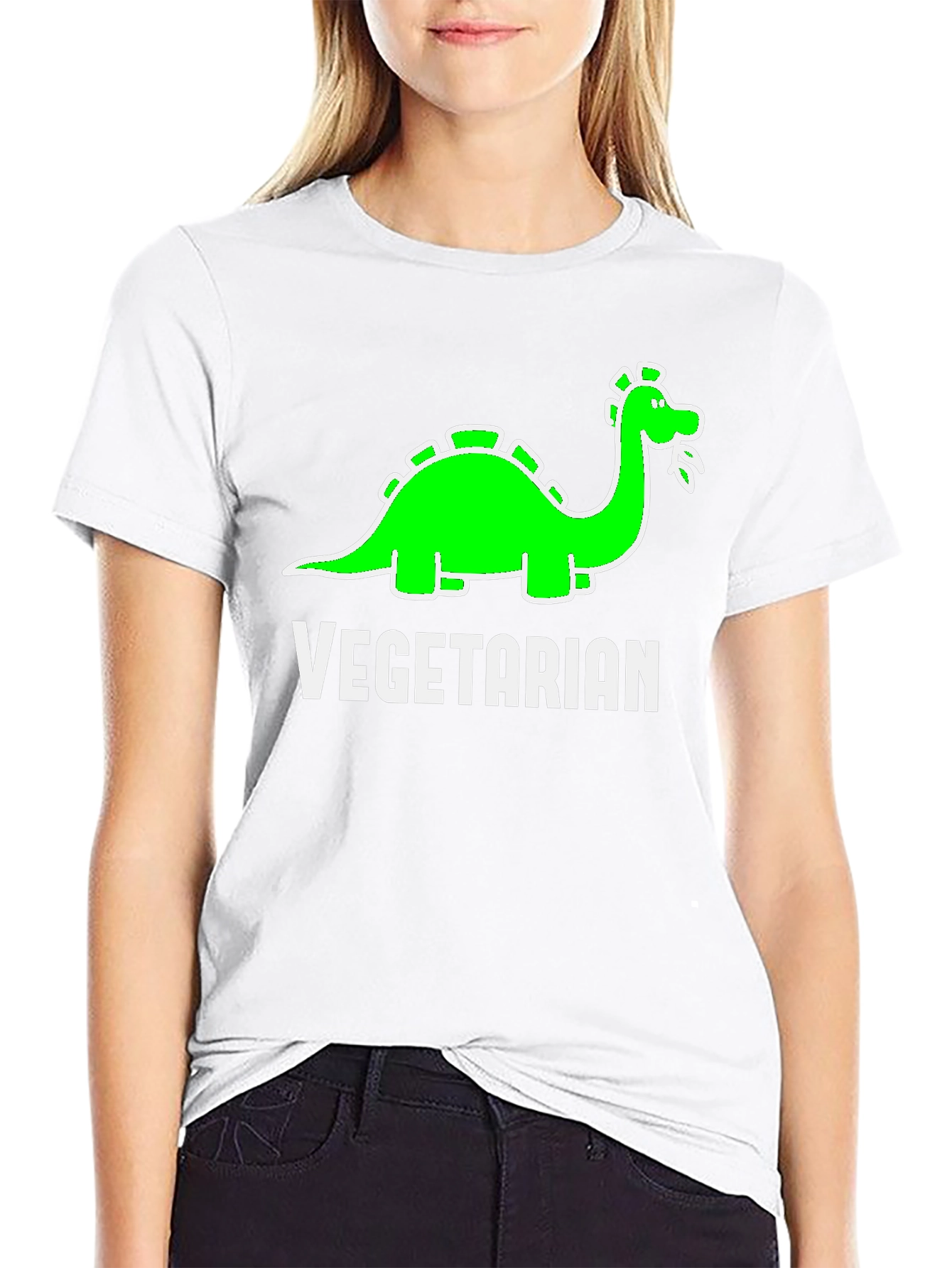 Vegetarian Dinosaur T-Shirt - Cute Vegan Tee