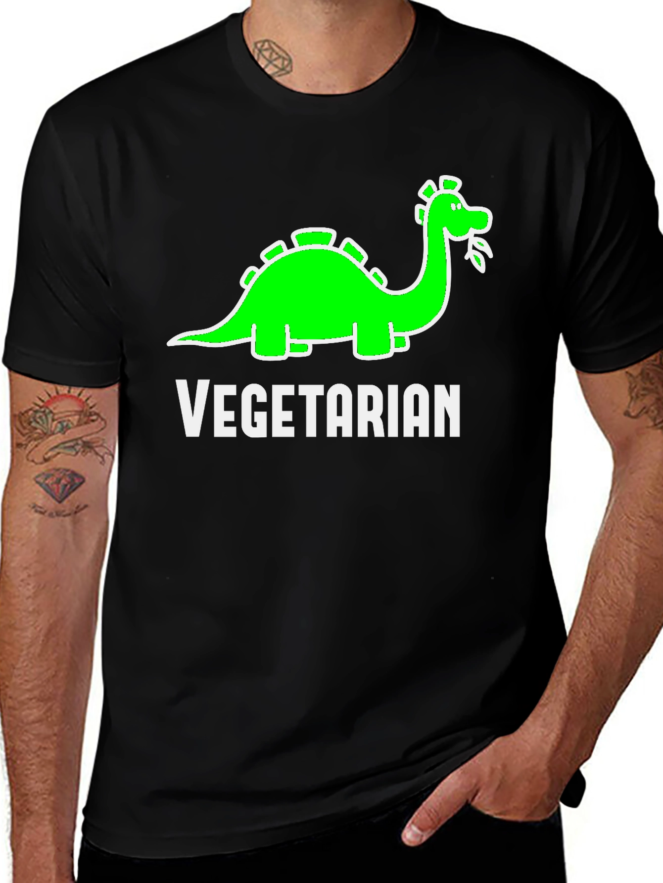 Vegetarian Dinosaur T-Shirt - Cute Vegan Tee