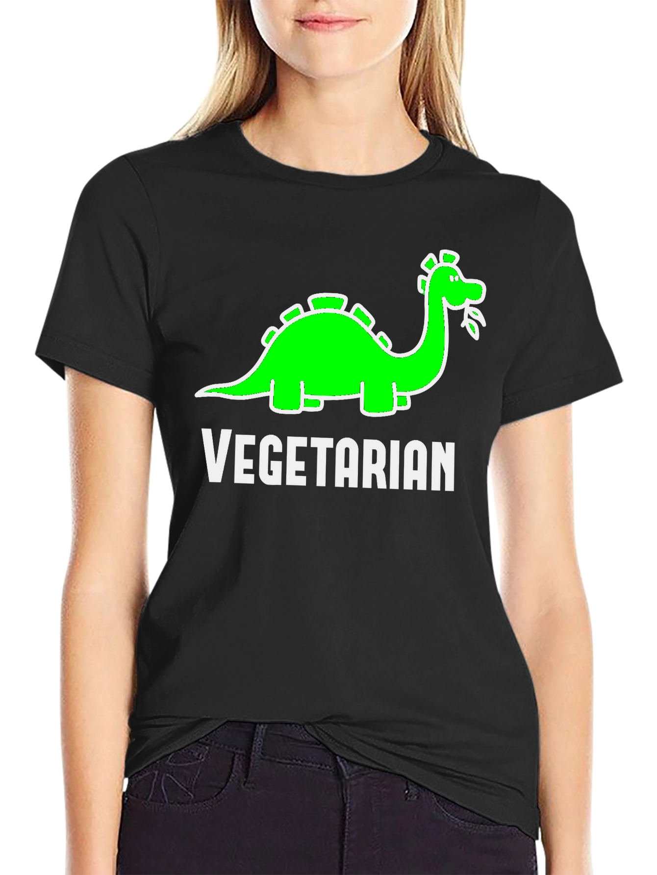 Vegetarian Dinosaur T-Shirt - Cute Vegan Tee