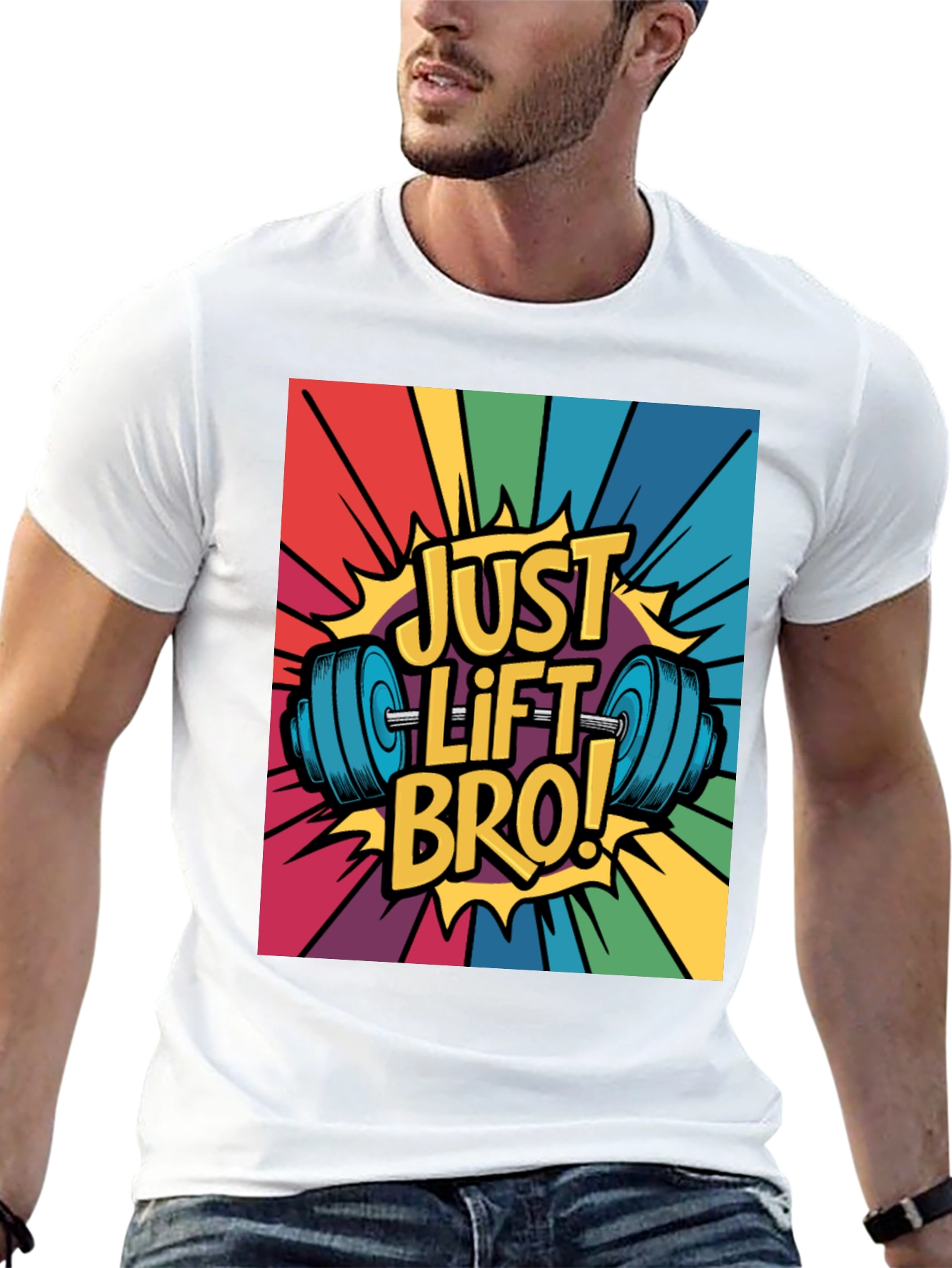 Just Lift Bro! Graphic T-Shirt - Gym Motivation