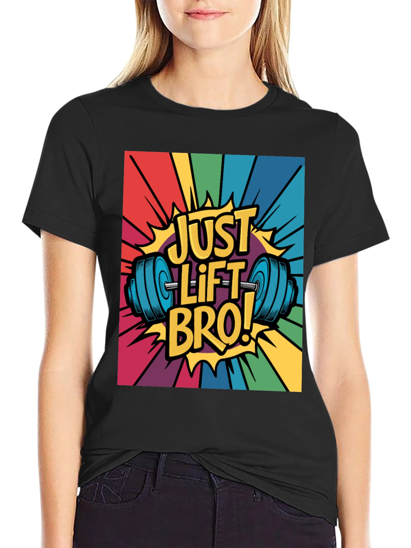 Just Lift Bro! Graphic T-Shirt - Gym Motivation