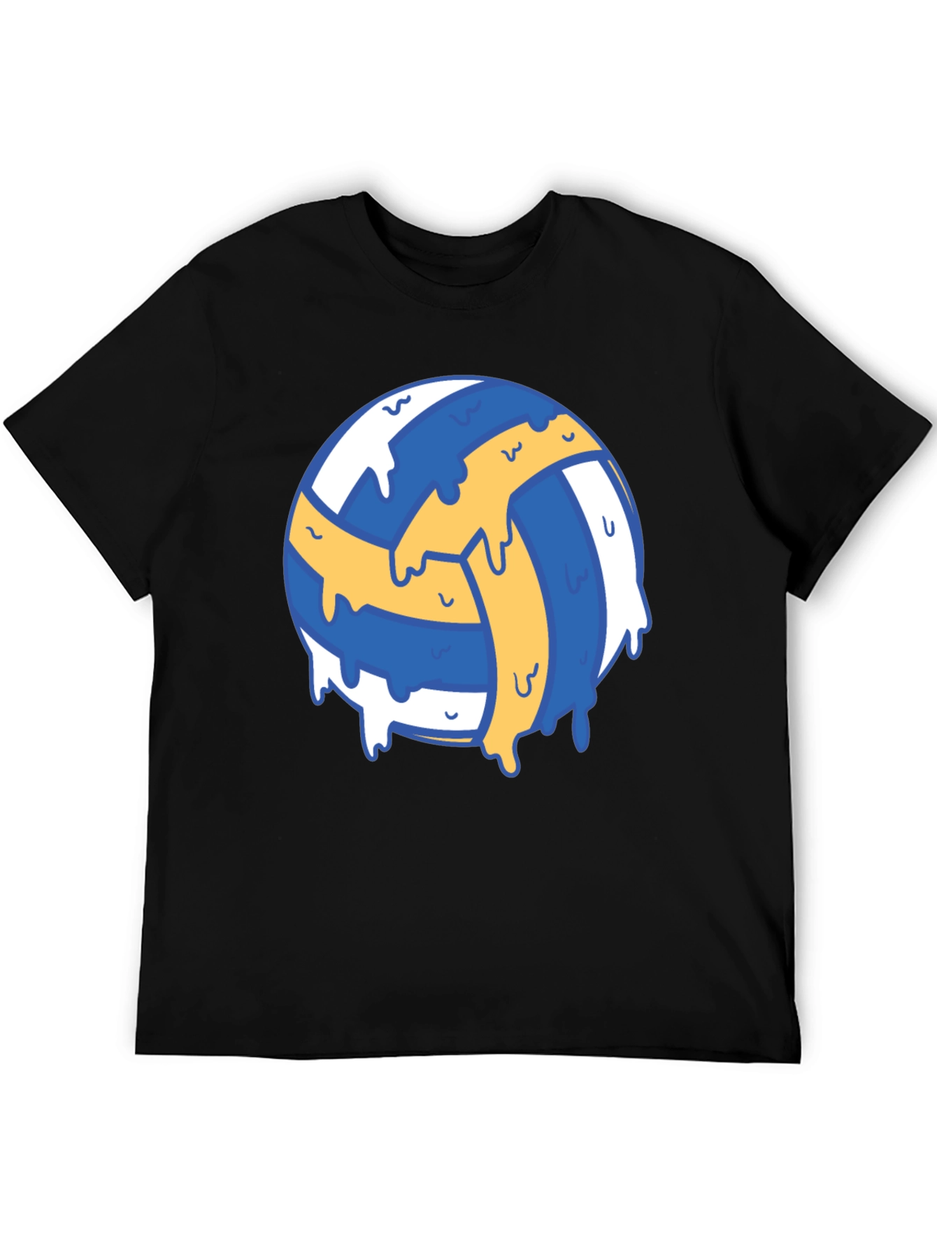 Volleyball Drip Graphic Tee - Cool Sports Shirt
