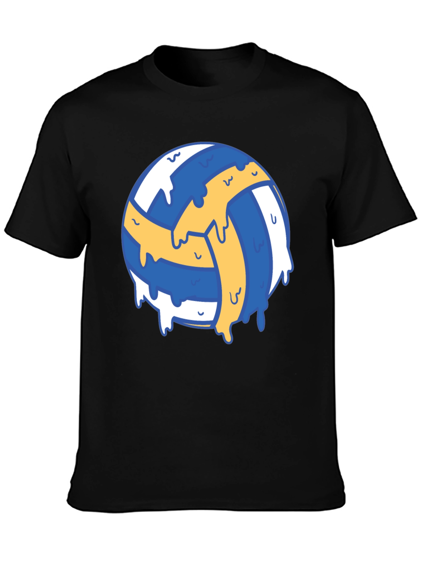 Volleyball Drip Graphic Tee - Cool Sports Shirt