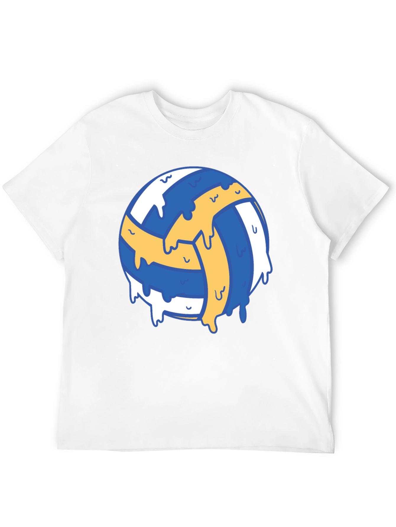 Volleyball Drip Graphic Tee - Cool Sports Shirt