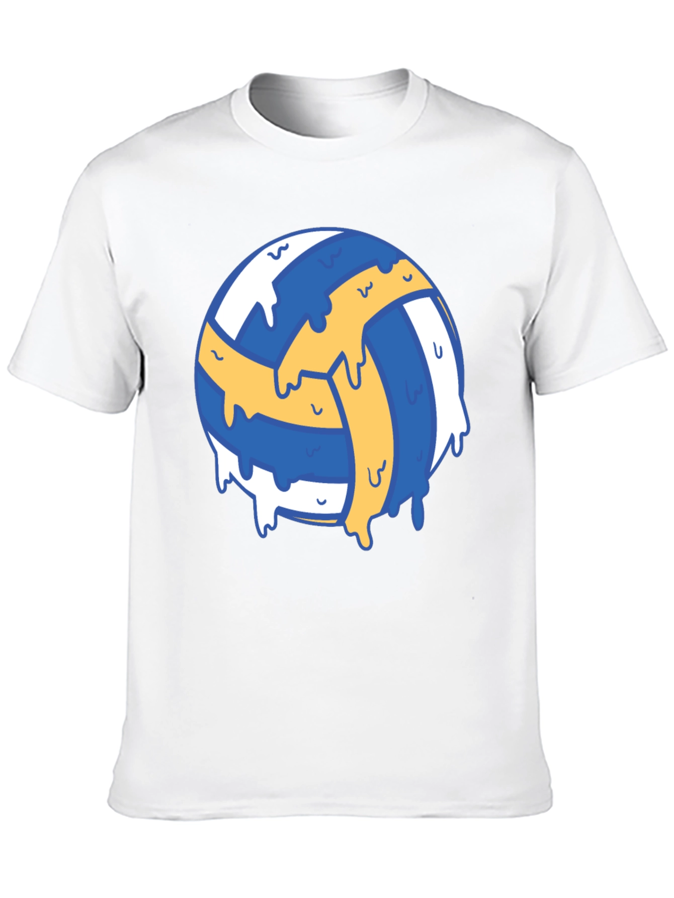 Volleyball Drip Graphic Tee - Cool Sports Shirt