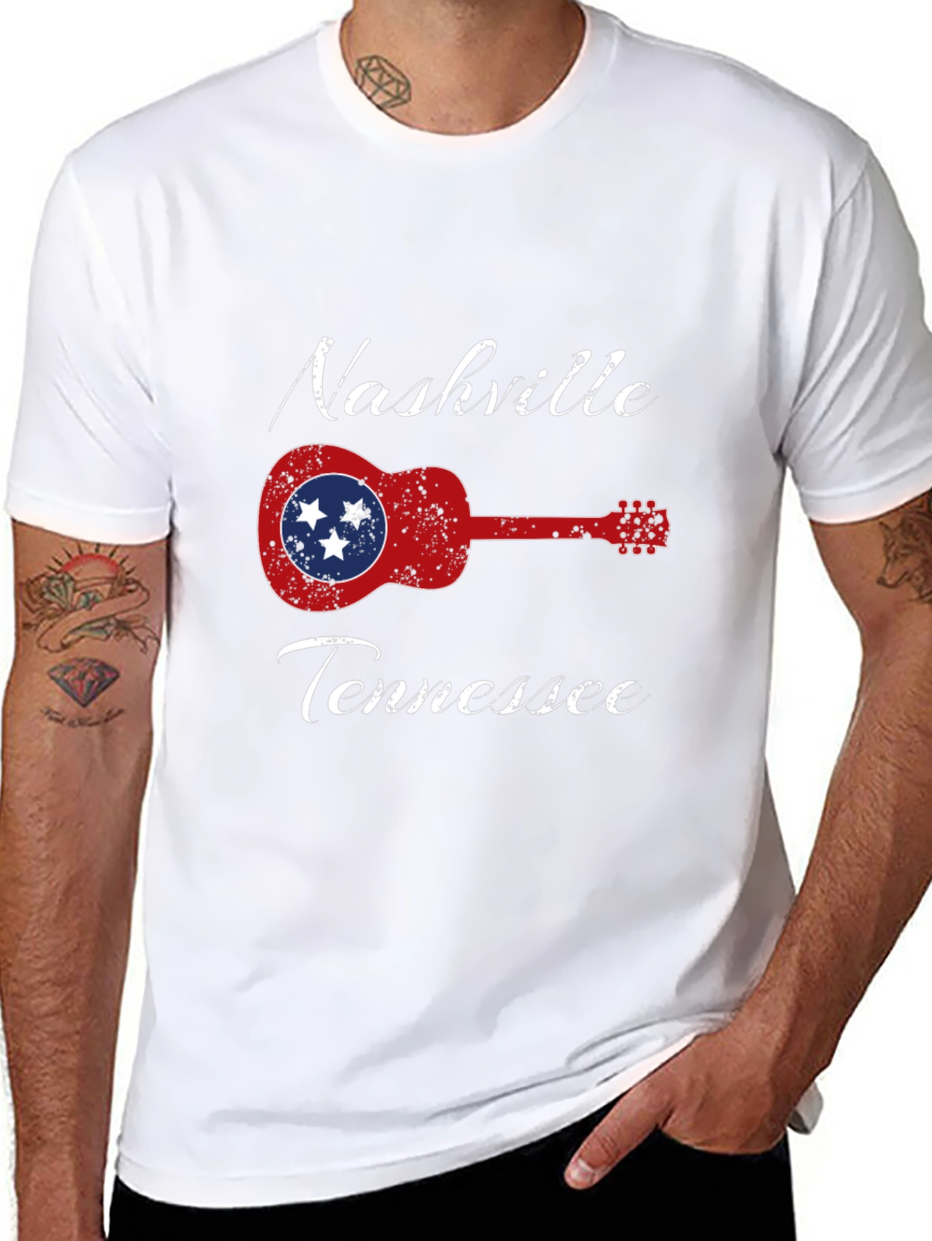 Nashville Tennessee Guitar T-Shirt