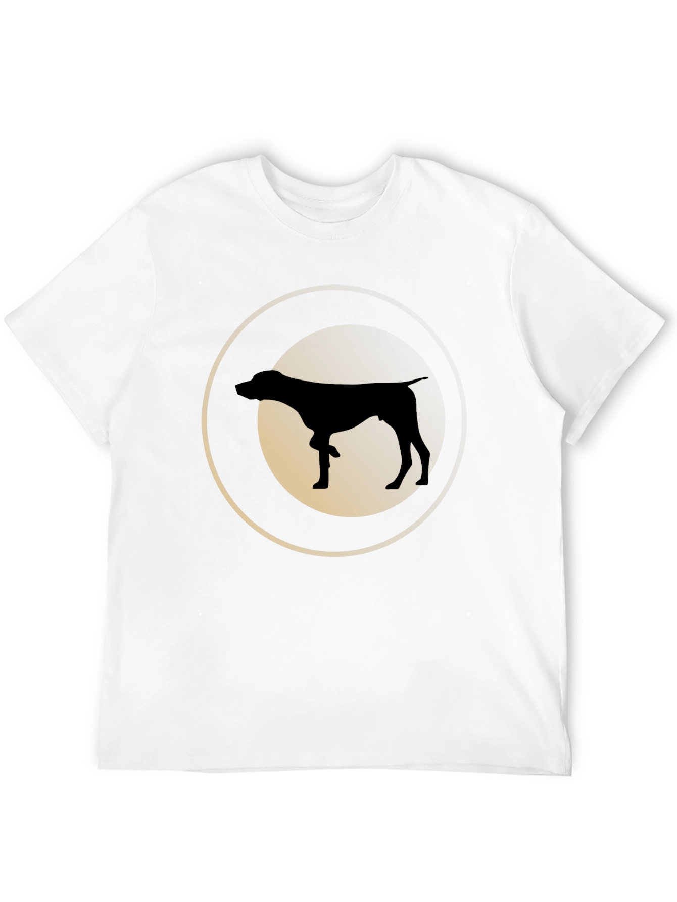 Dog Silhouette Graphic Tee - Stylish Casual Wear