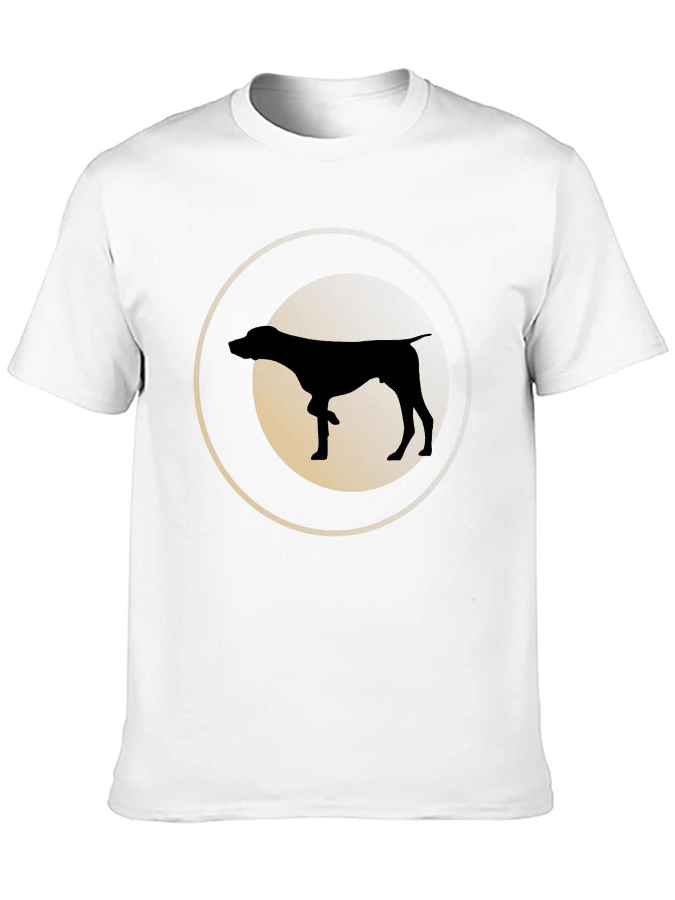 Dog Silhouette Graphic Tee - Stylish Casual Wear