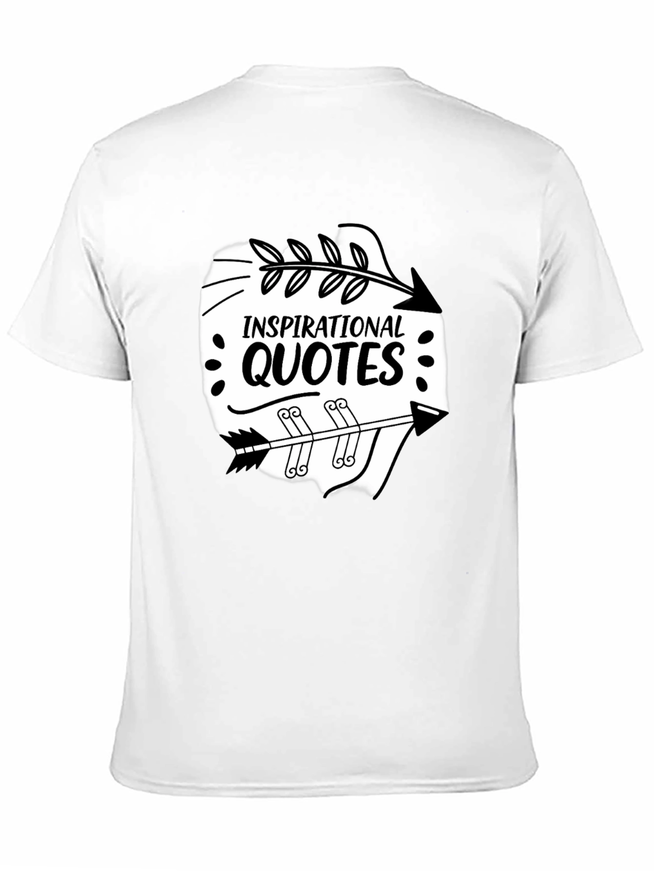 Inspirational Quotes Arrow Graphic Black T-Shirt