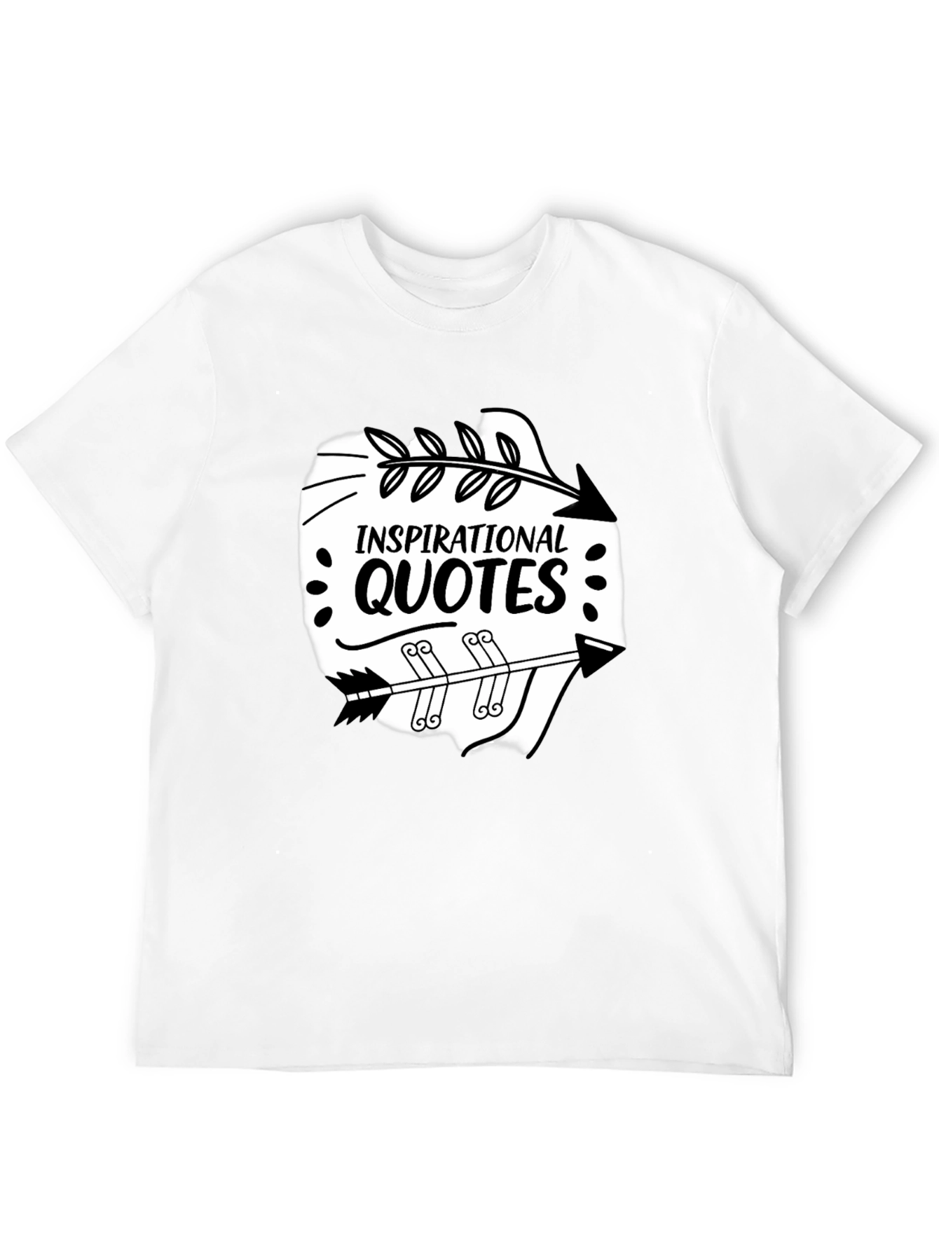 Inspirational Quotes Arrow Graphic Black T-Shirt