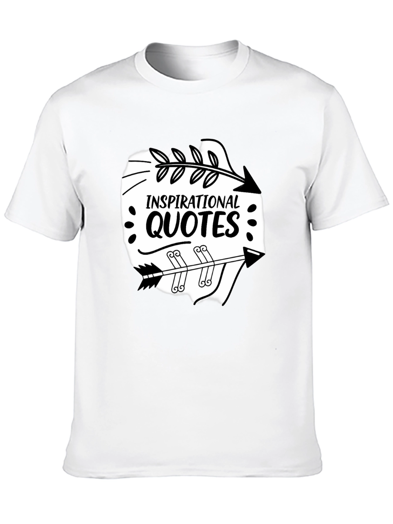 Inspirational Quotes Arrow Graphic Black T-Shirt
