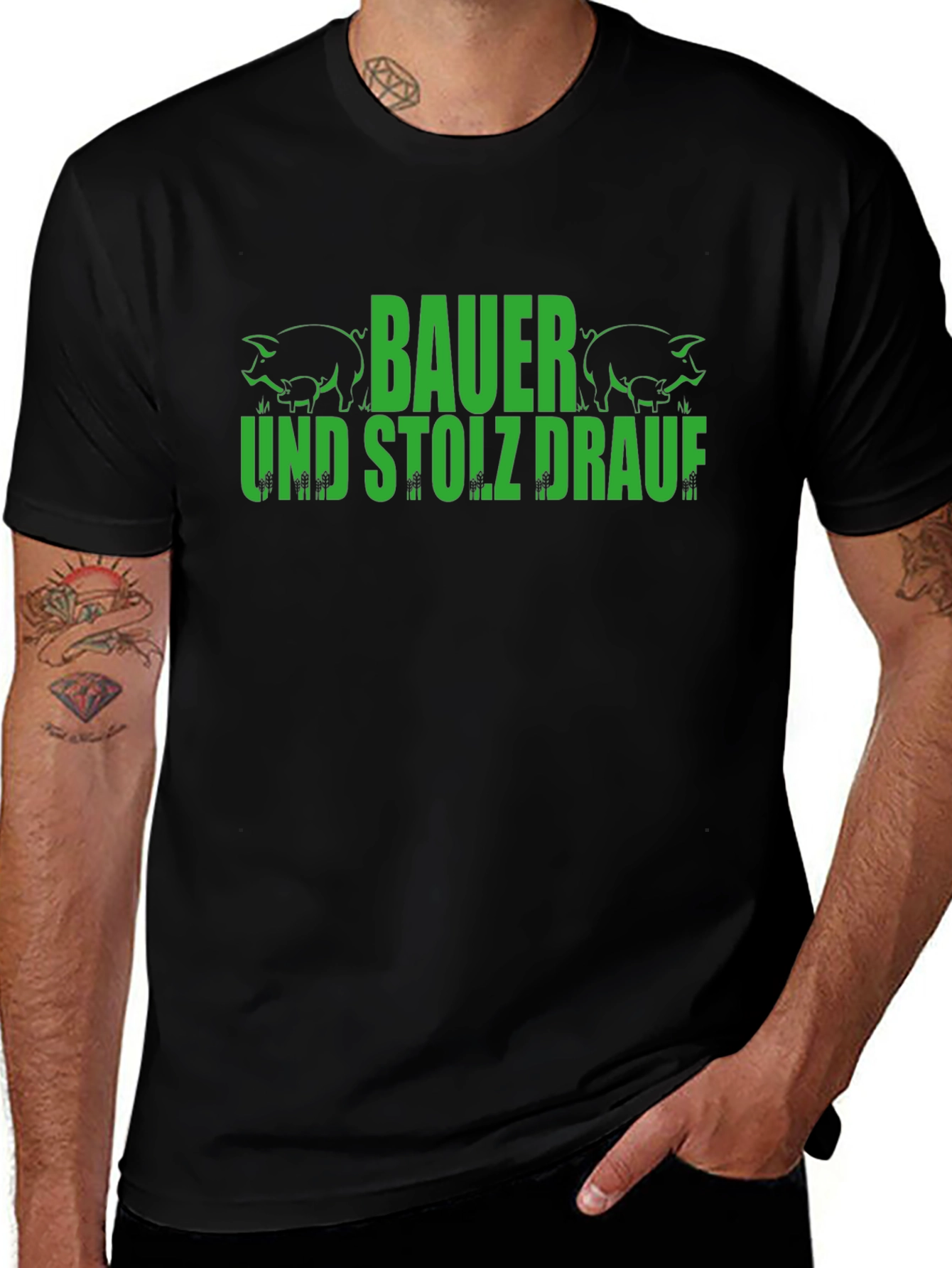 Bauer und Stolz Drauf Pig Graphic T-Shirt