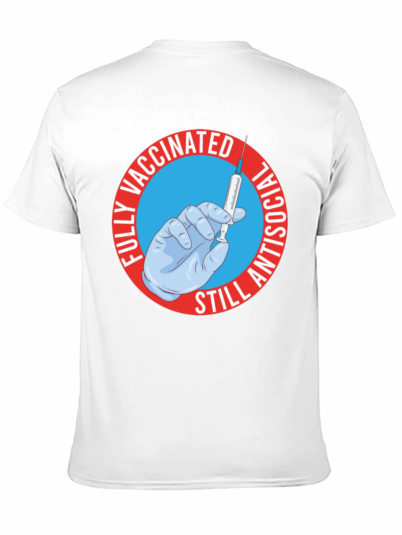 Vaccinated Still Antisocial Black T-Shirt