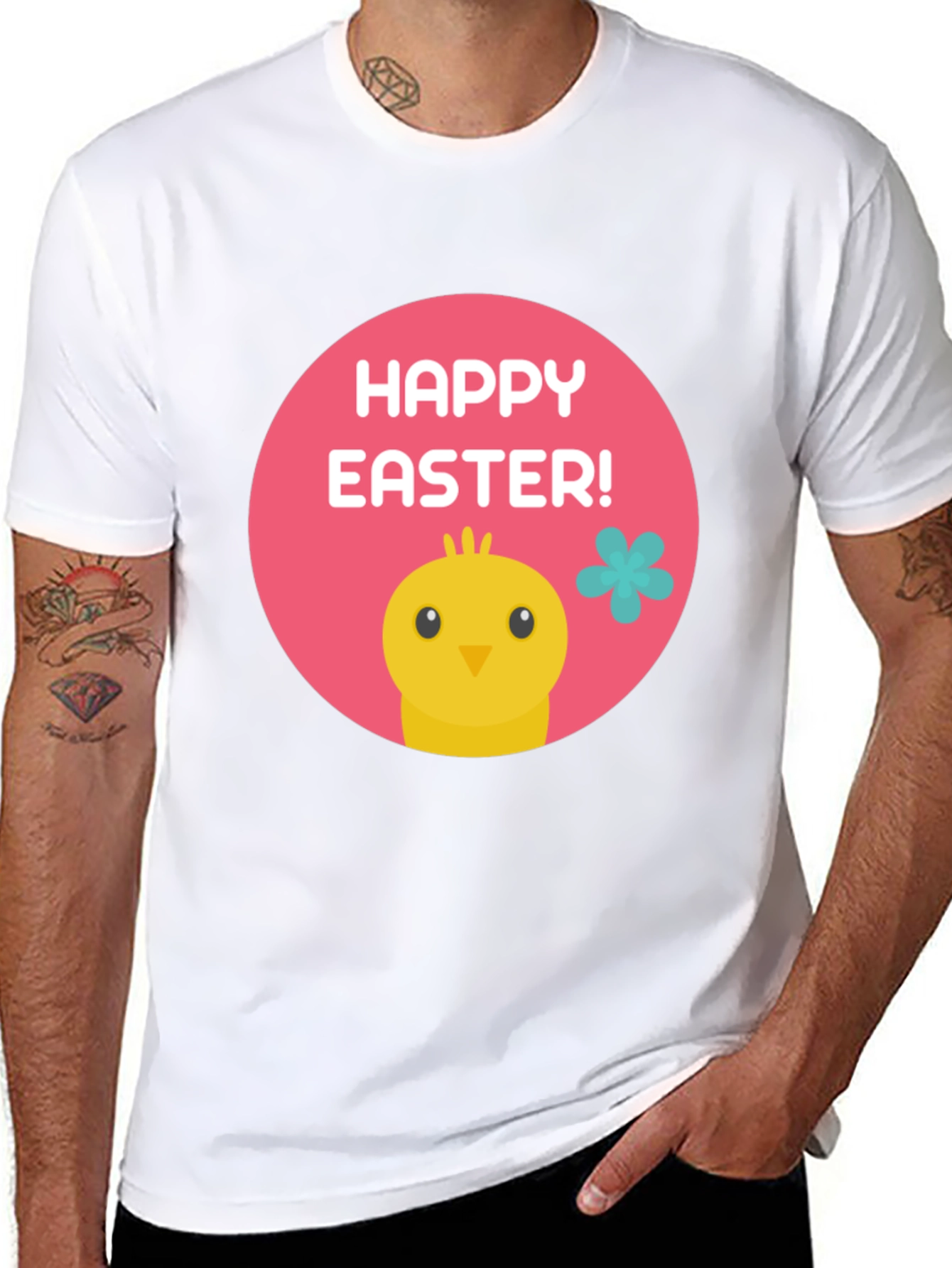 Happy Easter Chick T-Shirt - Black