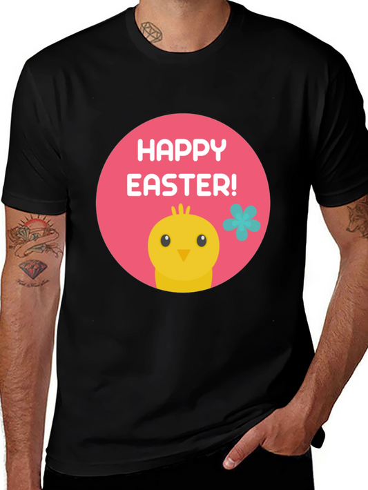 Happy Easter Chick T-Shirt - Black