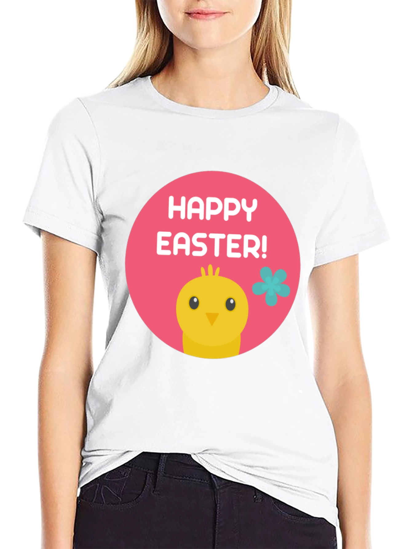 Happy Easter Chick T-Shirt - Black