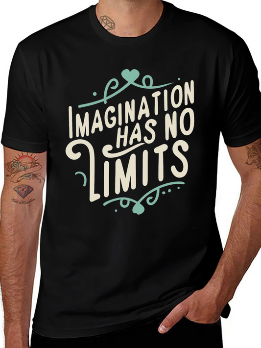 Imagination Has No Limits Black Graphic Tee