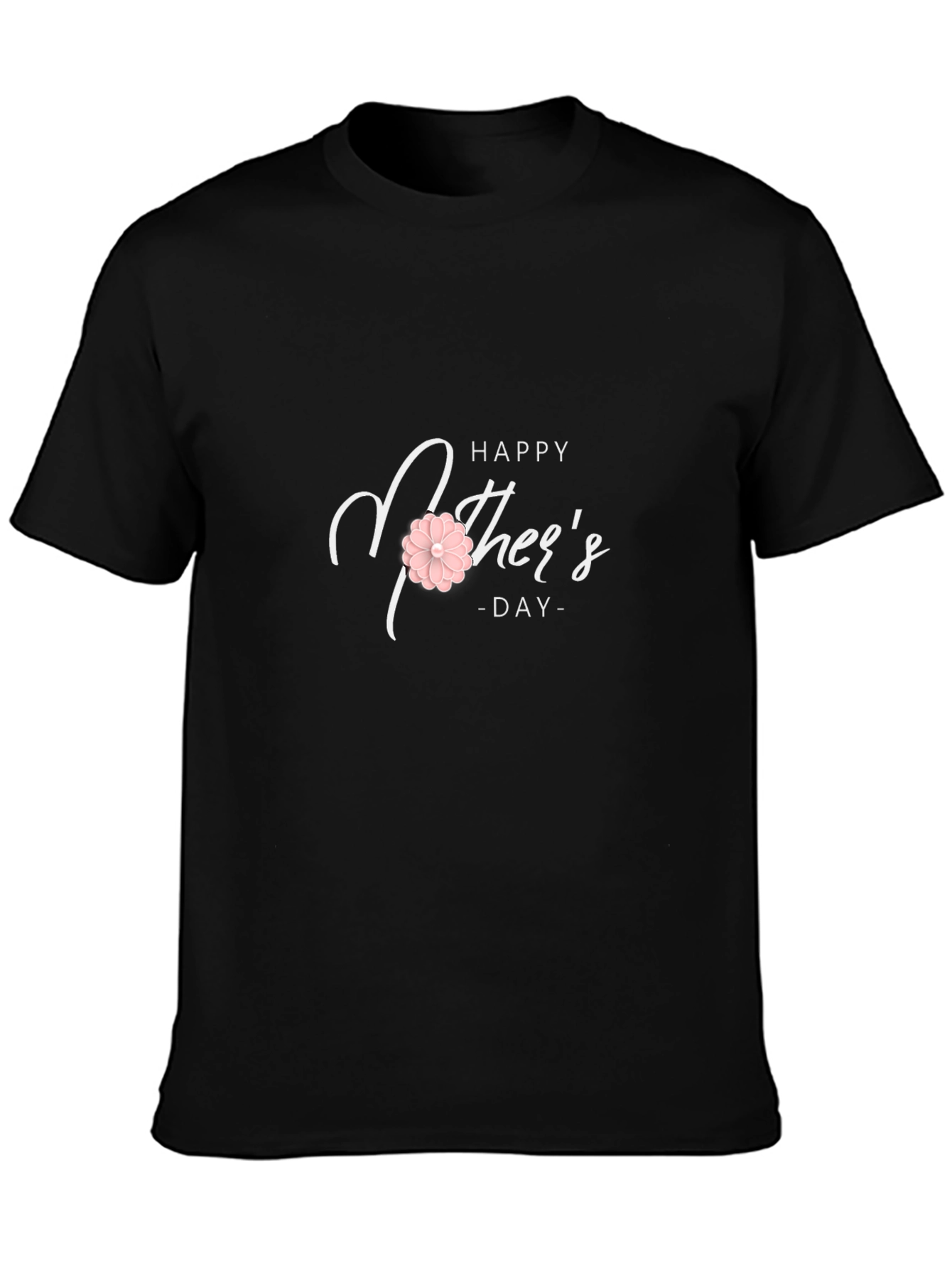 Happy Mothers Day Graphic Tee - Black