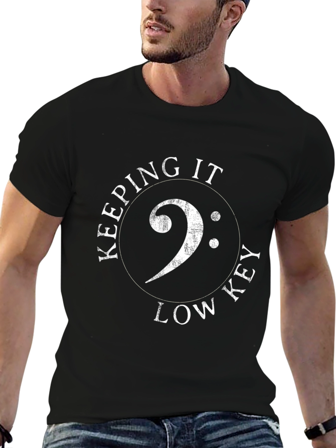 Keeping it Low Key - Bass Clef T-Shirt