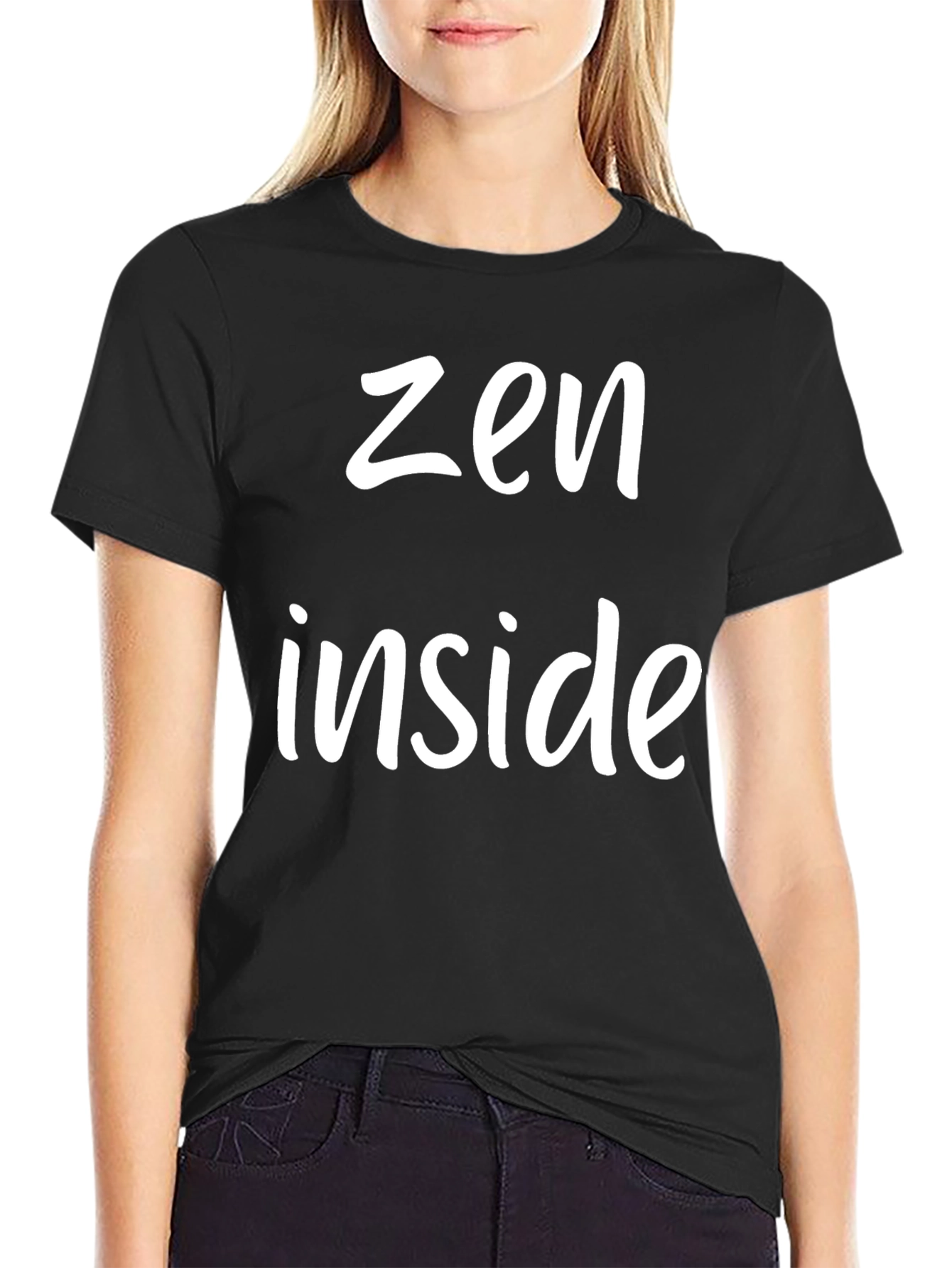 Zen Inside Graphic Tee - Black Casual T-Shirt