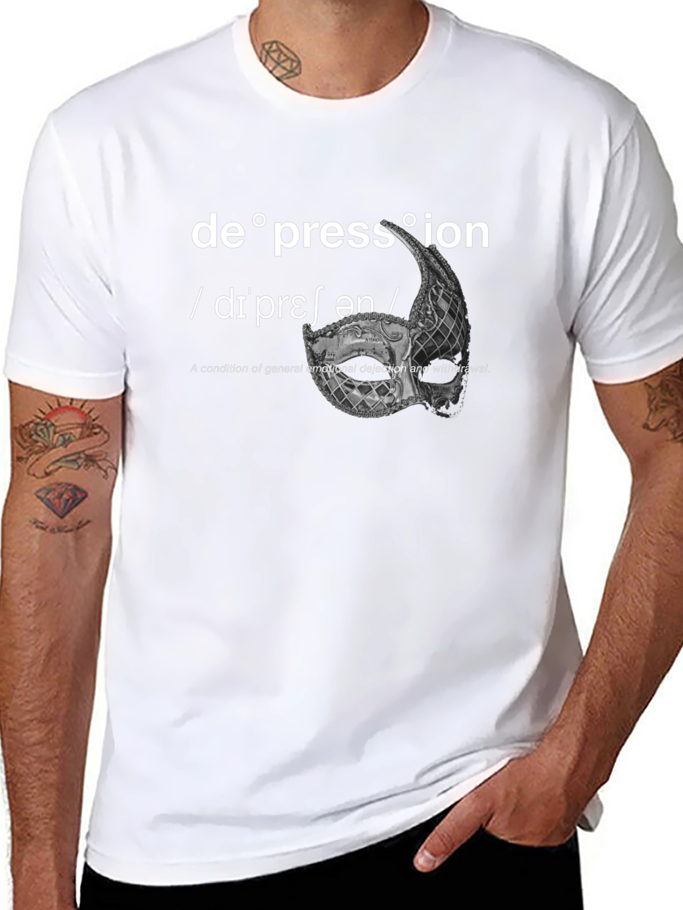Depression Definition Black T-Shirt