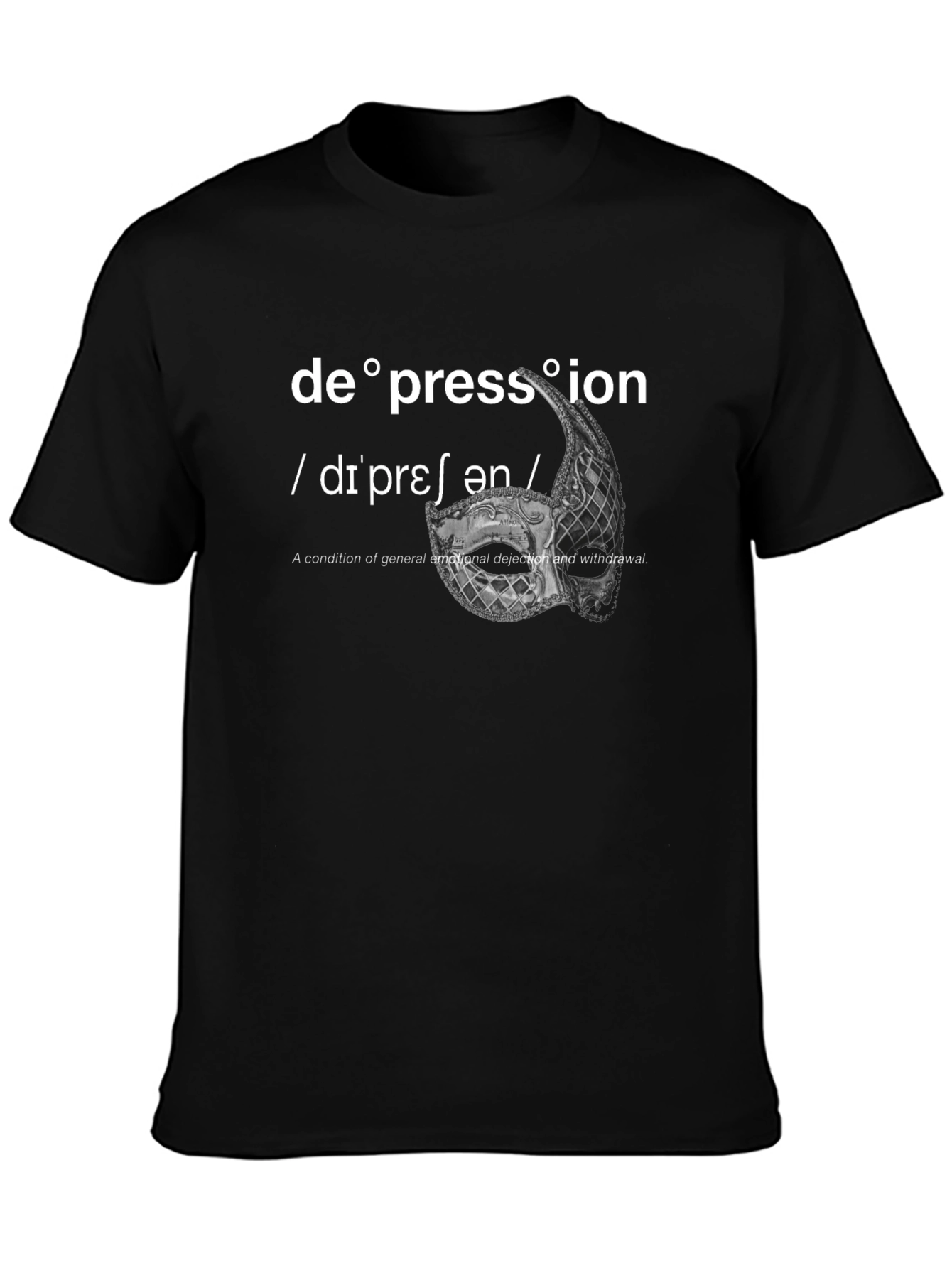 Depression Definition Black T-Shirt
