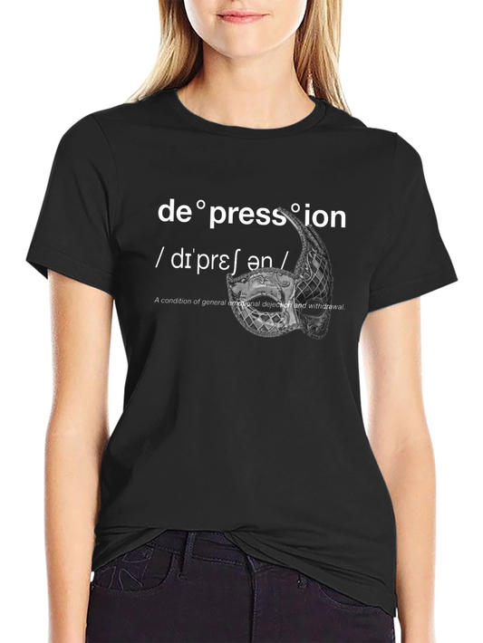 Depression Definition Black T-Shirt