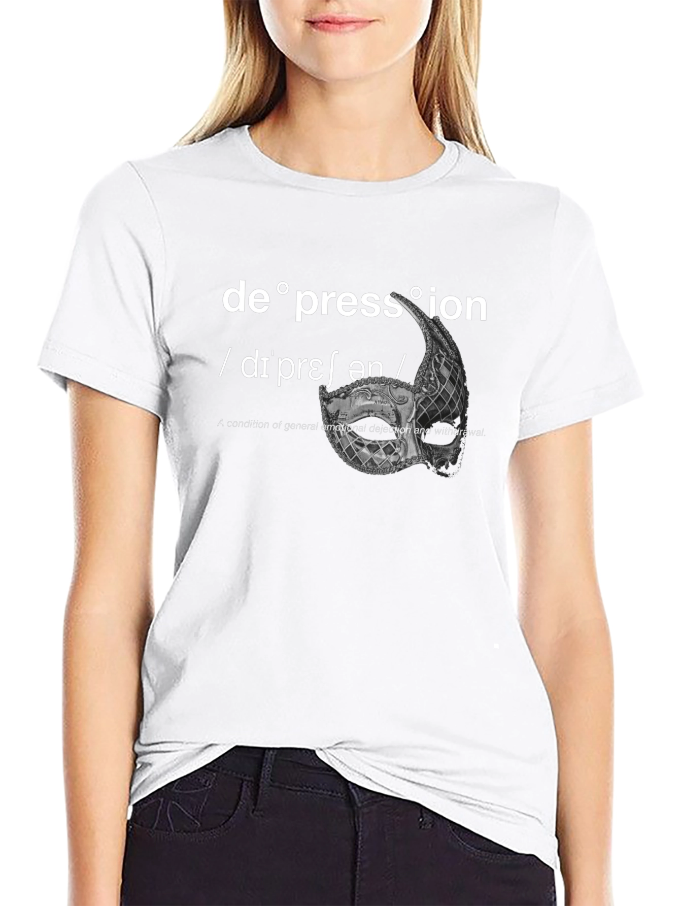 Depression Definition Black T-Shirt