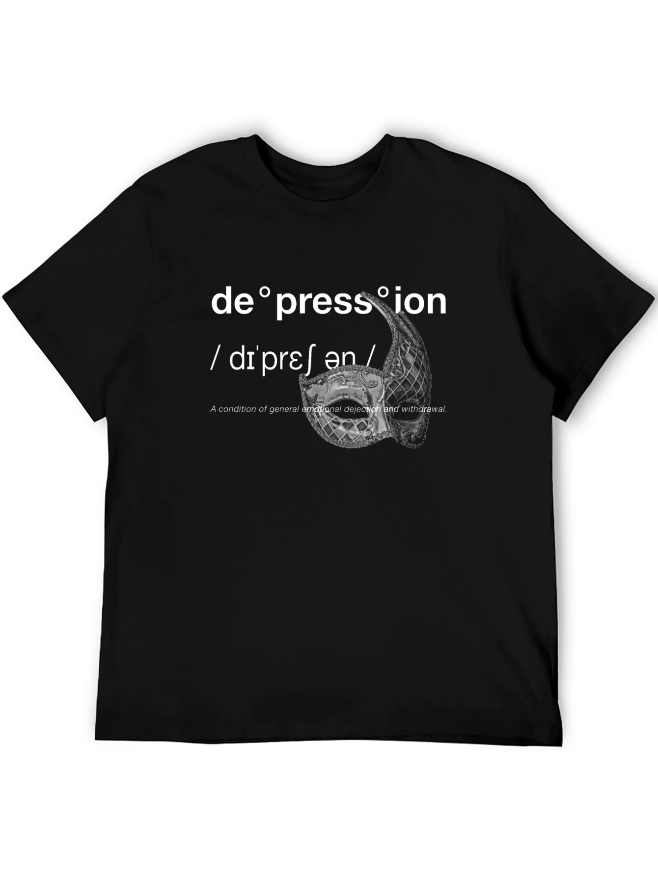 Depression Definition Black T-Shirt