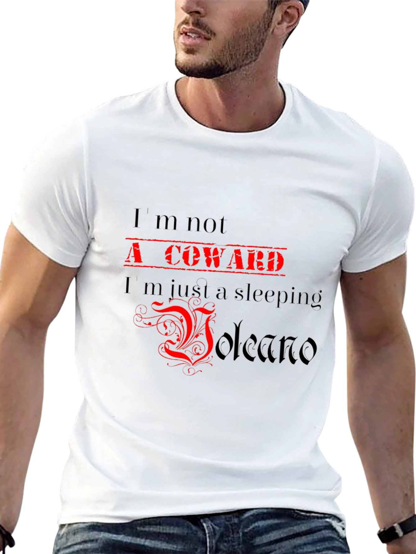 Sleeping Volcano Graphic Tee - Bold Statement T-Shirt