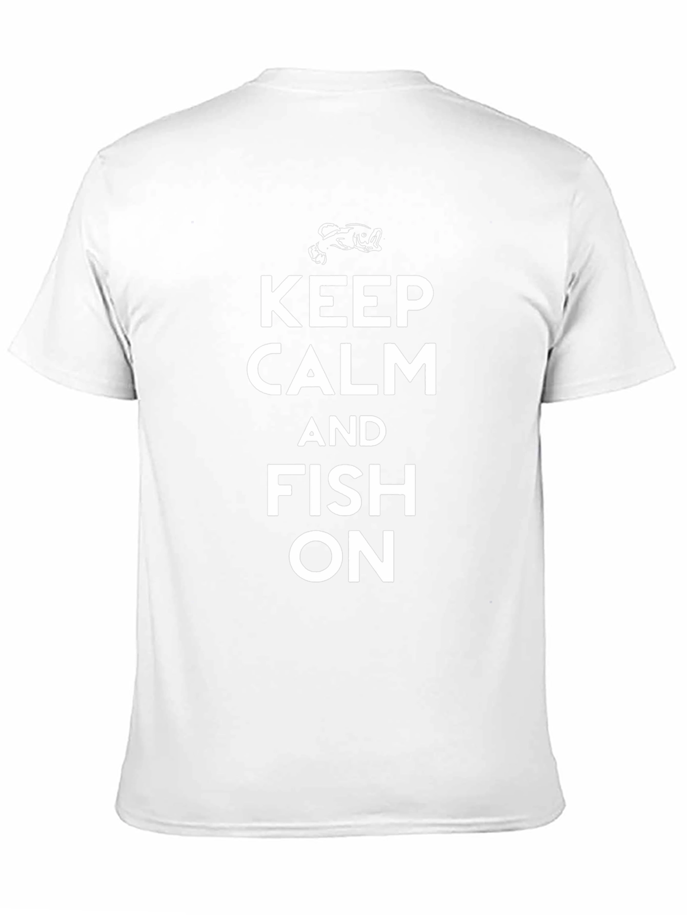 Keep Calm and Fish On Black T-Shirt