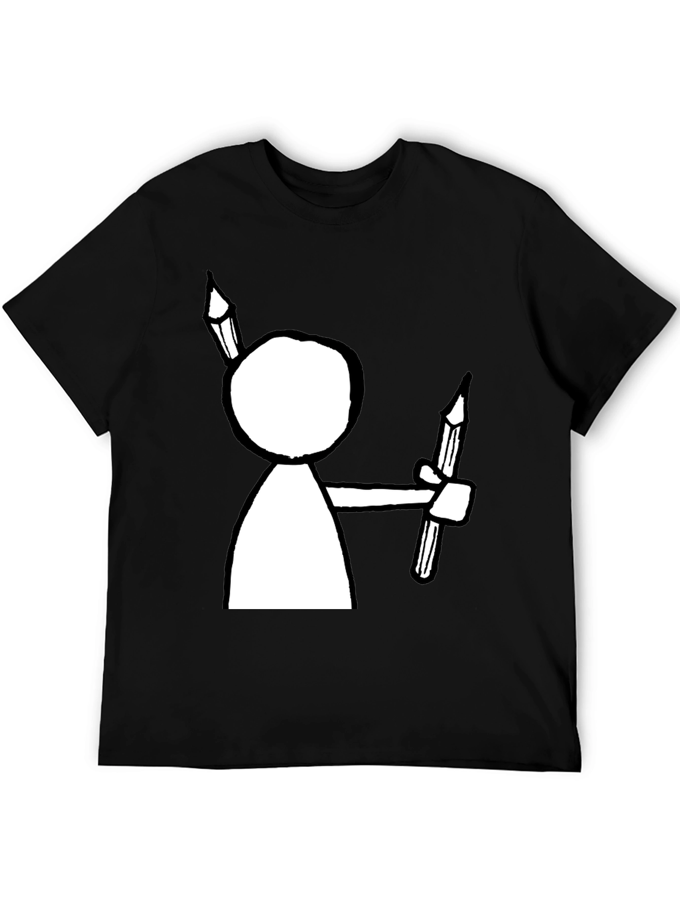 Artist Stick Figure T-Shirt - Funny Drawing Tee