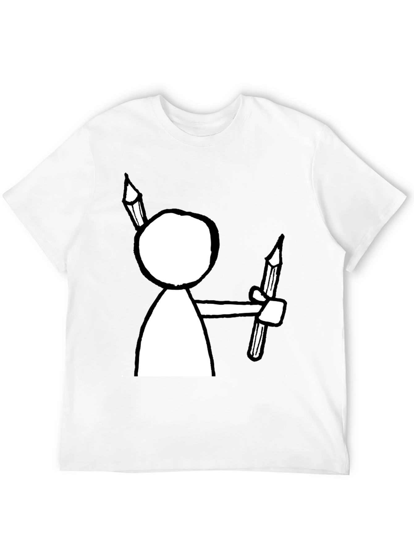 Artist Stick Figure T-Shirt - Funny Drawing Tee