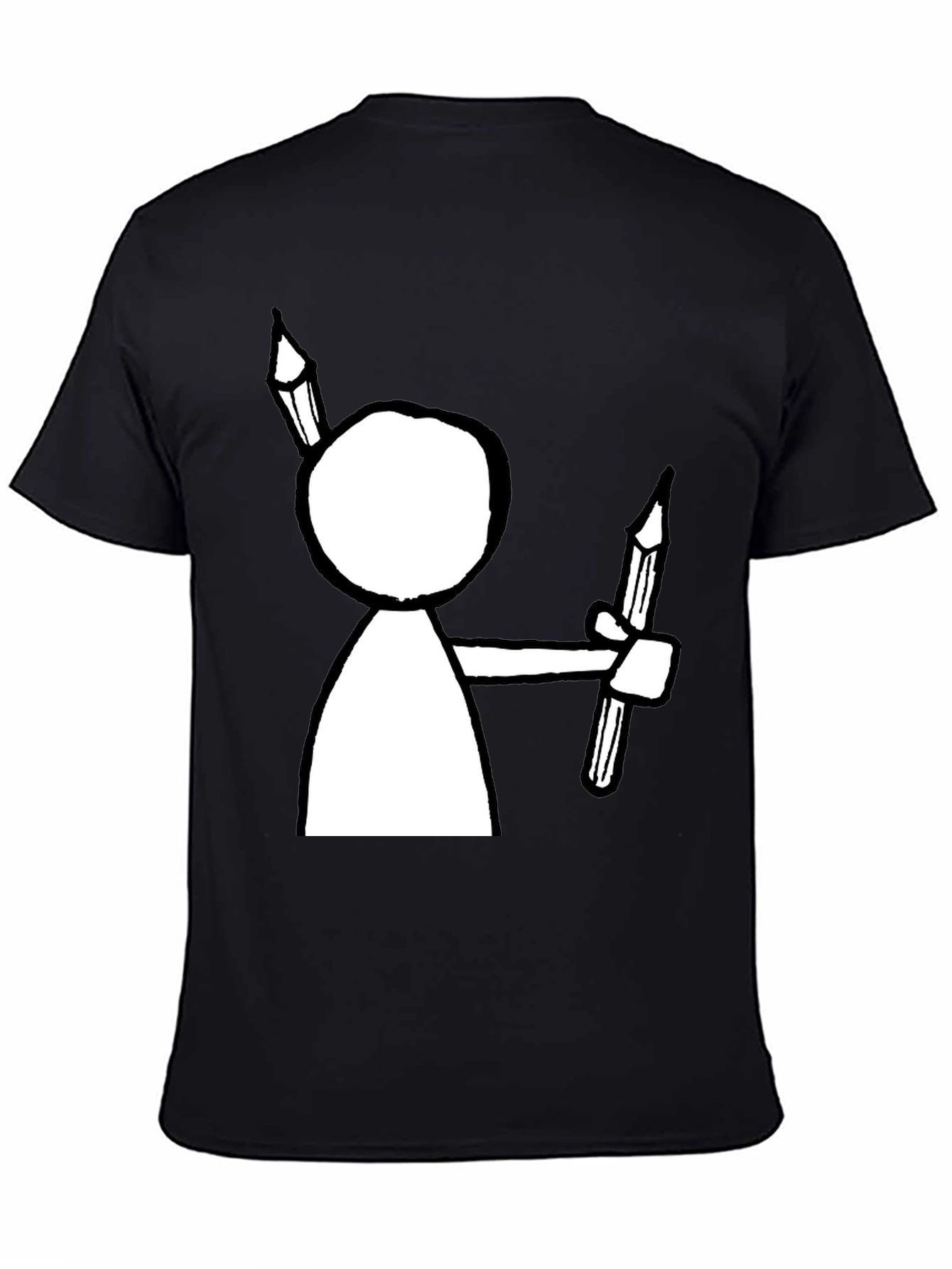 Artist Stick Figure T-Shirt - Funny Drawing Tee