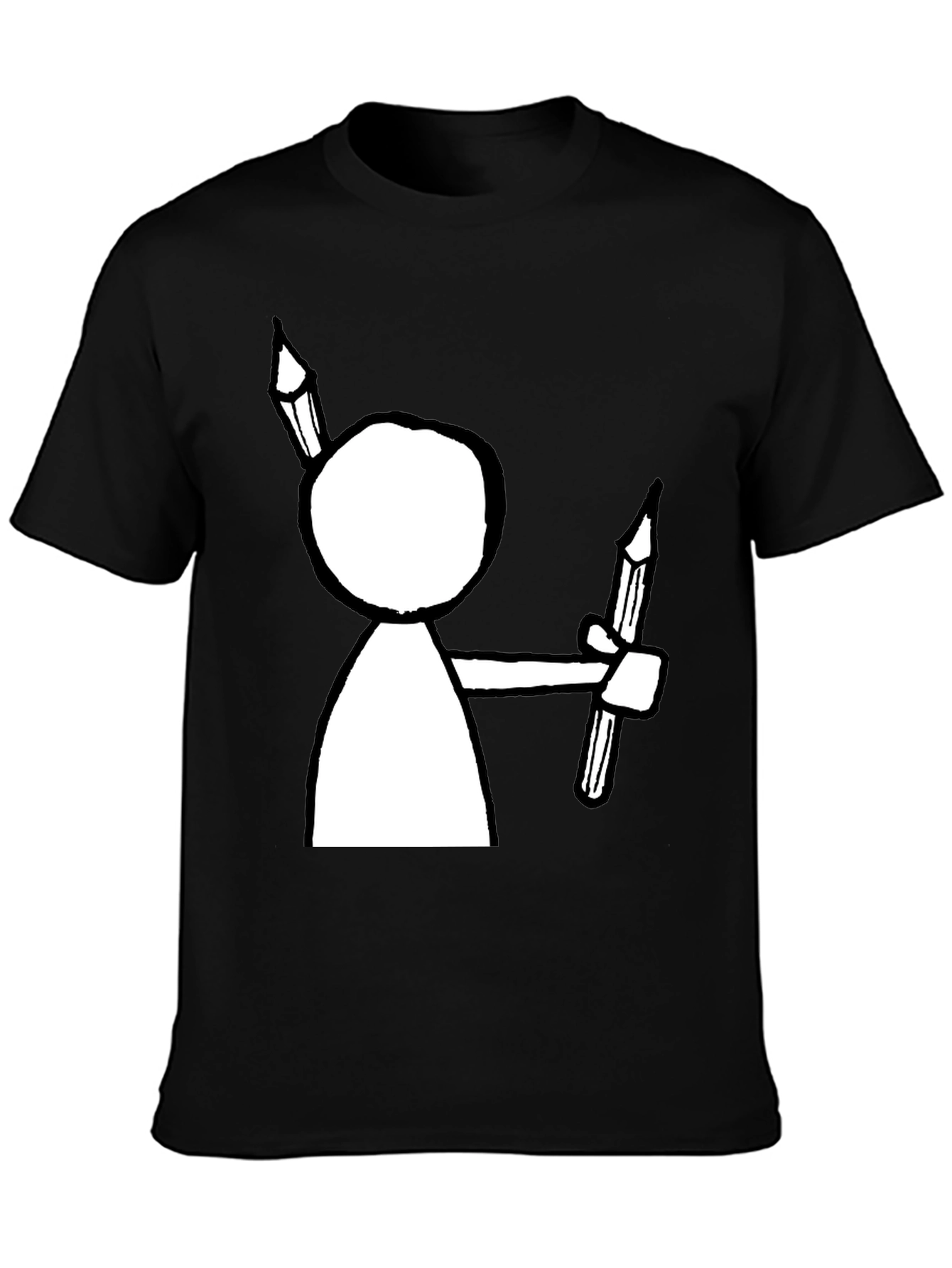 Artist Stick Figure T-Shirt - Funny Drawing Tee