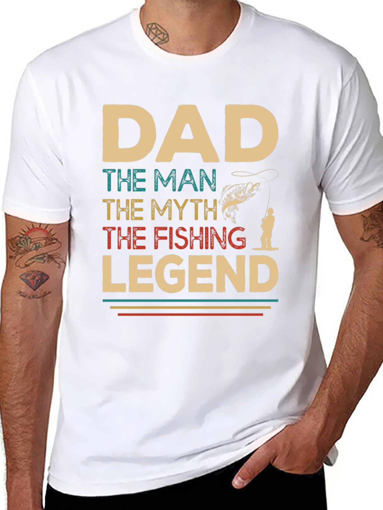 Dad Fishing Legend Graphic T-Shirt