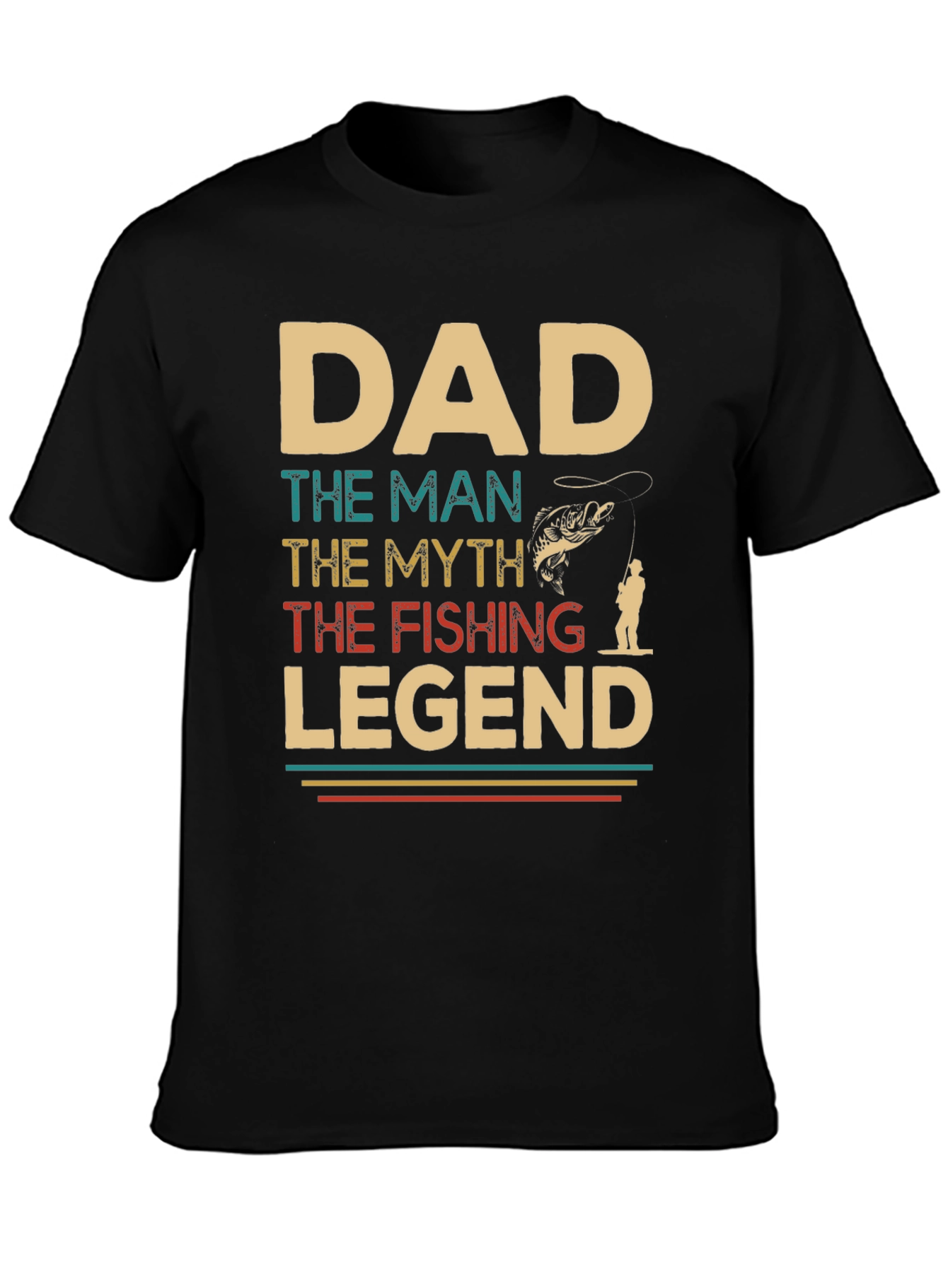 Dad Fishing Legend Graphic T-Shirt