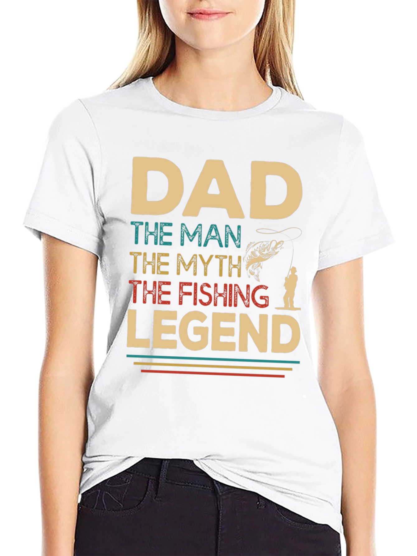 Dad Fishing Legend Graphic T-Shirt