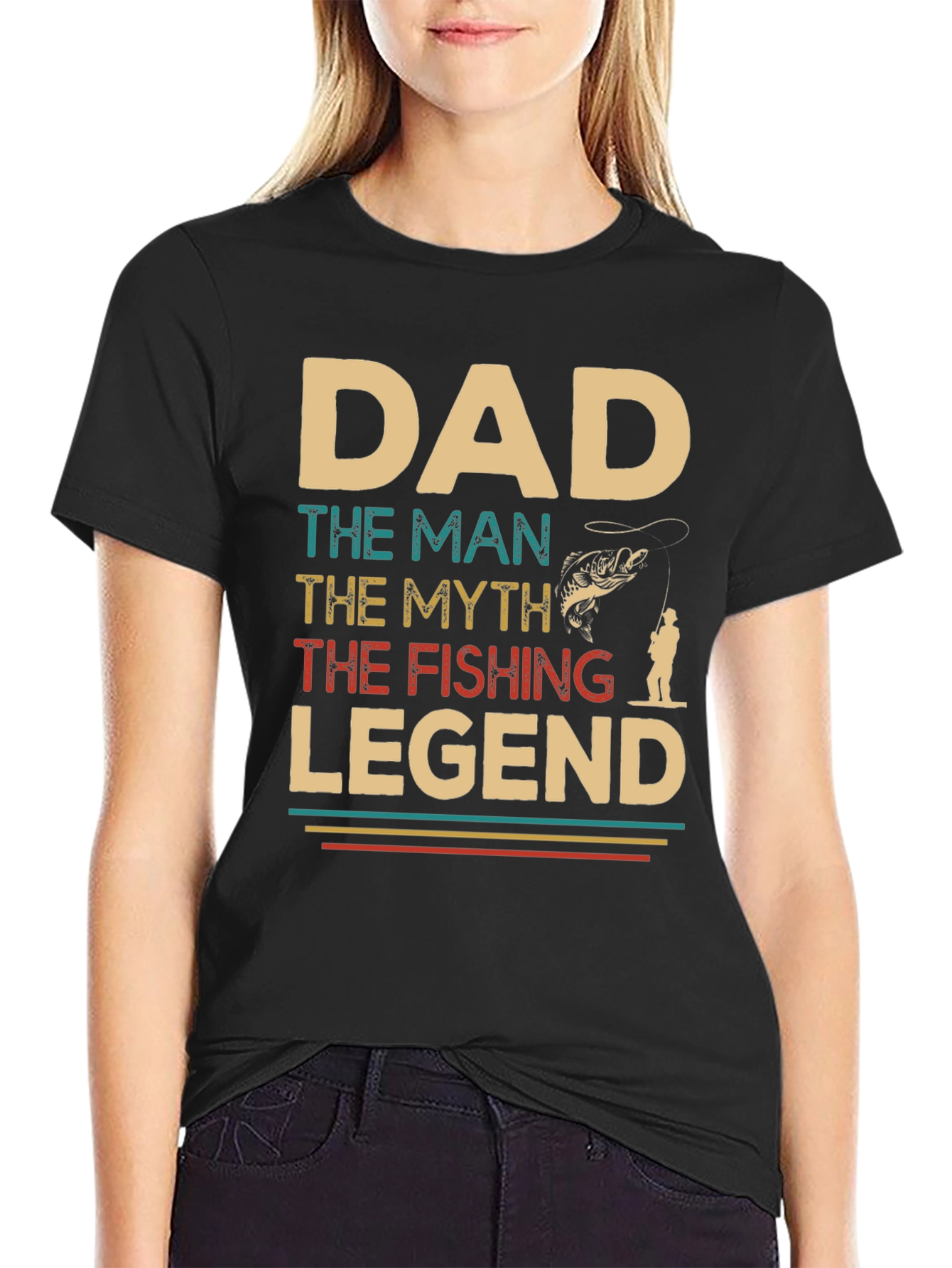 Dad Fishing Legend Graphic T-Shirt