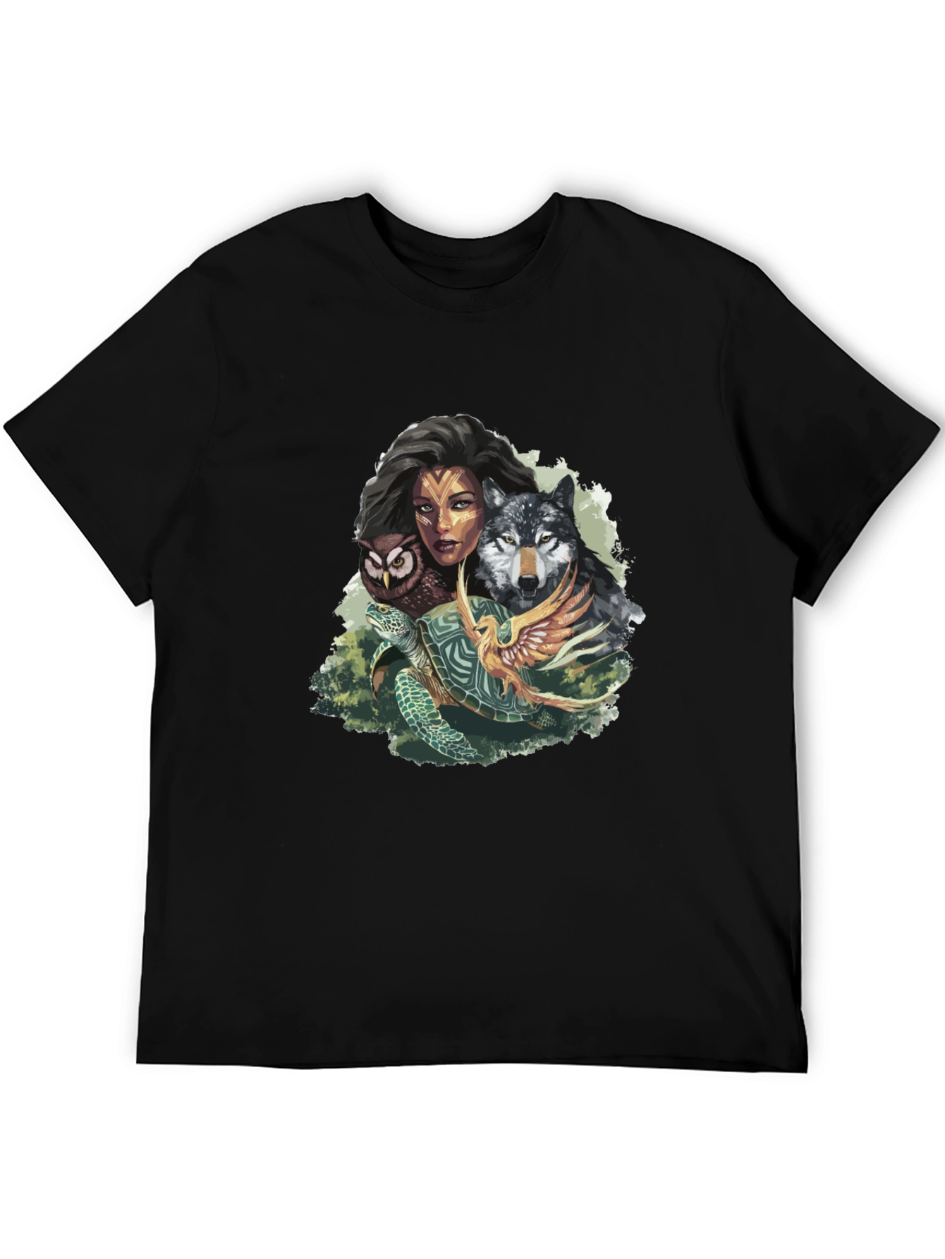 Nature Spirit Graphic Tee - Unisex Black T-Shirt