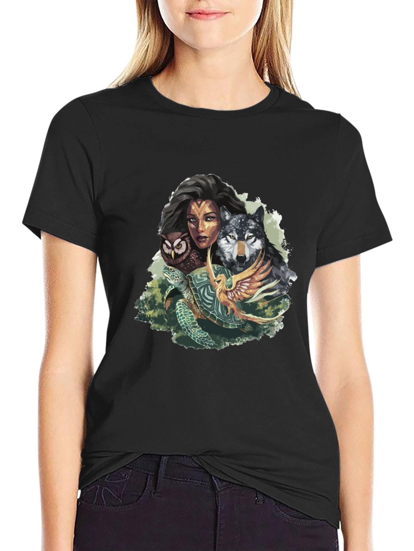 Nature Spirit Graphic Tee - Unisex Black T-Shirt