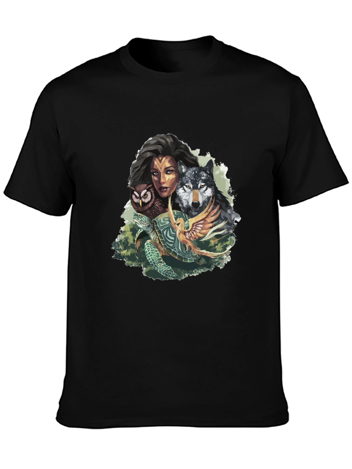 Nature Spirit Graphic Tee - Unisex Black T-Shirt