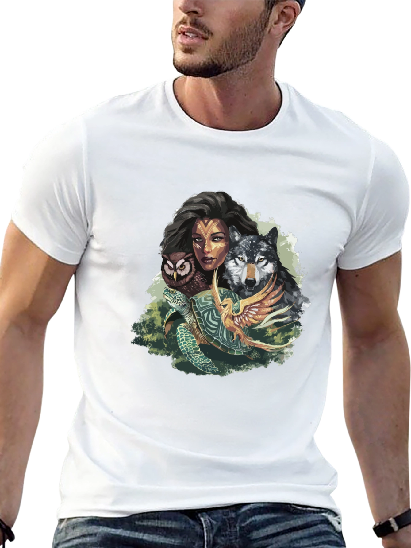 Nature Spirit Graphic Tee - Unisex Black T-Shirt