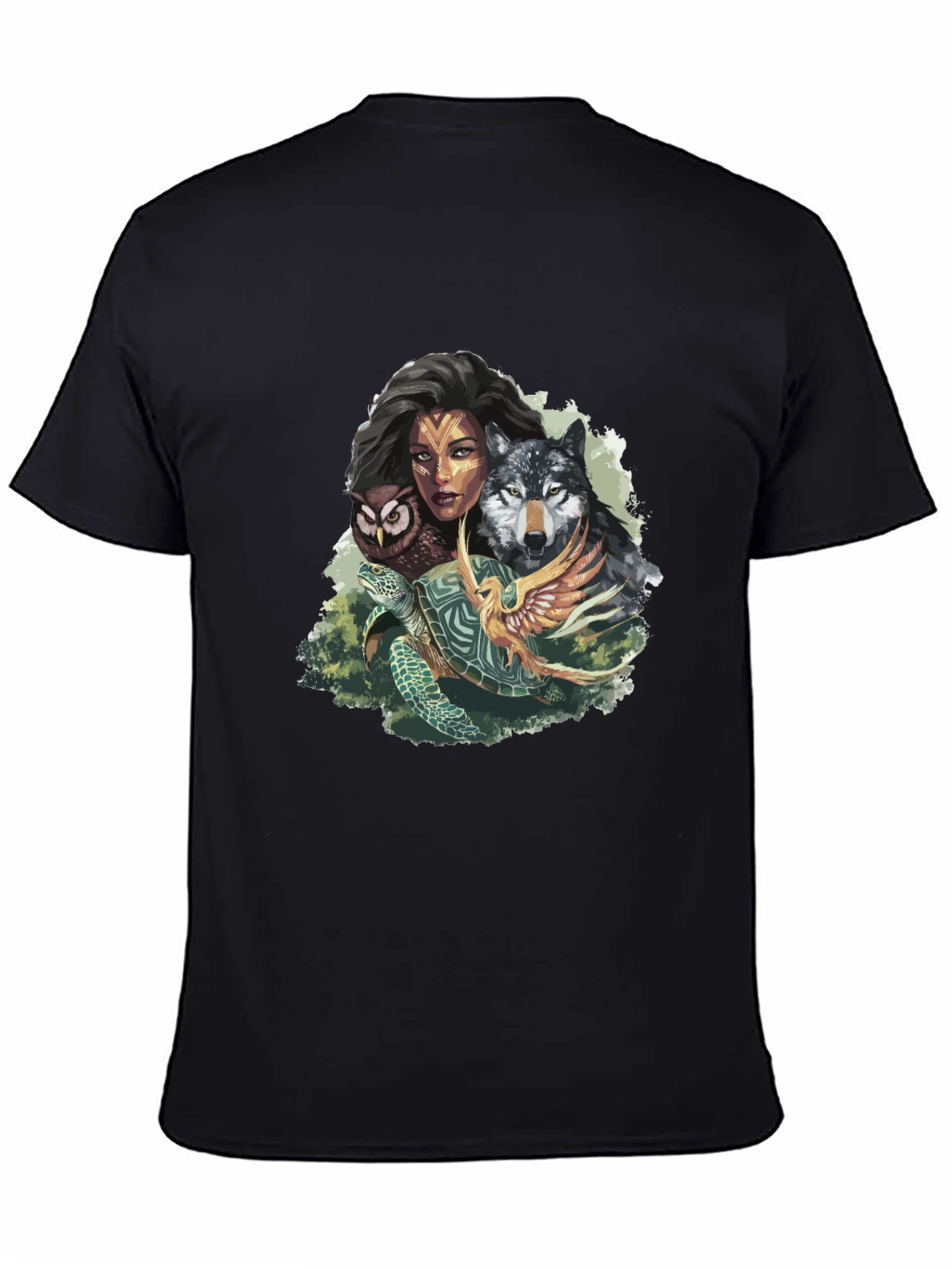 Nature Spirit Graphic Tee - Unisex Black T-Shirt