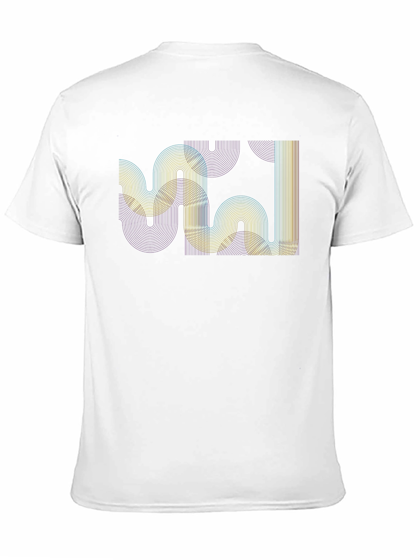 Retro Wave Lines Graphic Tee - Black