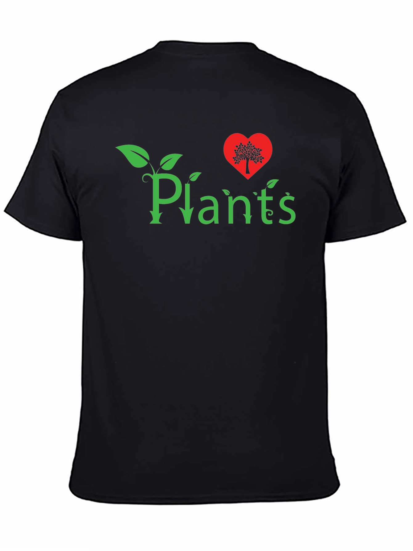 I Heart Plants Graphic T-Shirt - Black